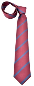 "Nuevo en caja Brunello cucinelli Italia Silenciada Borgoña Seda a Rayas Cuello Delgado 2,75" - Imagen 1 de 5