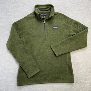 Patagonia Better Sweater Womens Medium Nomad Green 1/4 Zip Knit Fleece Pullover - Picture 1 of 9