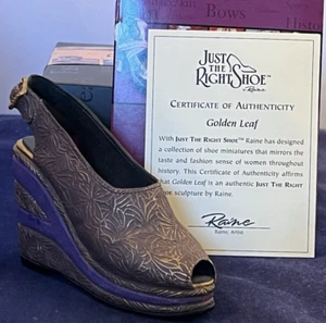 Just the Right Shoe ~ Golden Leaf ~ 1999 ~ Neu im Karton ~ 25098 ~ Echtheitszertifikat ~ neuwertig - Bild 1 von 11