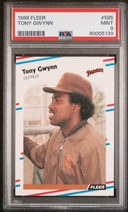 1988 Fleer #585 Tony Gwynn PSA 9 San Diego Padres HOF