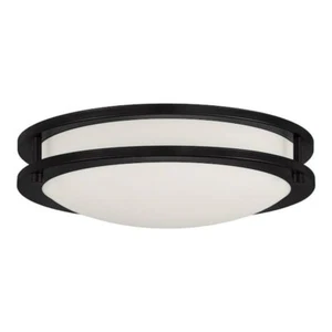 Hampton Bay Flaxmere 12 in. Dimmable Integrated LED Flush Mount Ceiling Light - Picture 1 of 5