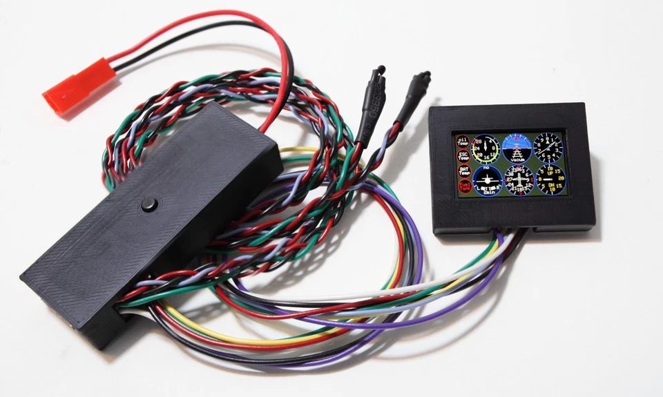 Temp & Voltage Telemetry Panel  1.25inch LCD display for RC Aircraft 3-6s lipo - Image 1 of 4