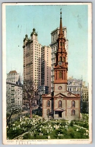 1911 St. Paul's Church NY, New York - Detroit Publishing - Picture 1 of 2