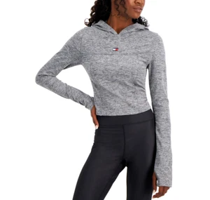 Tommy Hilfiger Sport Long Sleeve Top Black Heather Size S 1479 - Picture 1 of 1