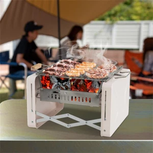 Charcoal Grill Portable Barbecue Folding BBQ Grill Small Outdoor Grill Tools - Picture 1 of 10