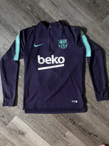 Nike Purple Soccer Pullover Training Top Barcelona Beco FCB Dry-Fit Men's sz S Cover