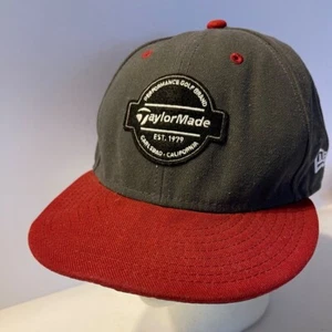 Taylor Made Men Hat Cap Baseball Adjustable Gray Maroon Embroidered Emblem  - Picture 1 of 11