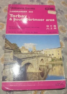 OS Ordnance Survey Landranger Kartenblatt 202 Torbay & South Dartmoor Gebiet - 1985 - Bild 1 von 2