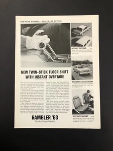 1963 CHRYSLER DODGE RAMBLER ORIGINAL VINTAGE PRINT AD ADVERTISEMENT PRINTED - Picture 1 of 1