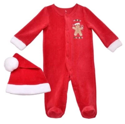 Nuevo con etiquetas Baby Starters Pan de Jengibre Feliz y Dulce Acolchado Footie Dormir + Sombrero Recién Nacido Foto 1 de 3