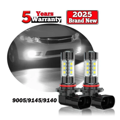 Para Cadillac SRX 2004-2016 LED antiniebla/conducción 2 piezas bombillas H10 luces antiniebla blancas kits Foto 1 de 4