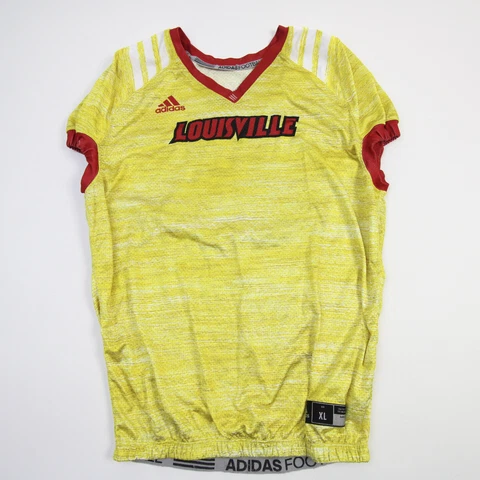 Louisville Cardinals adidas Practice Jersey - Football Men's Gold/Red Used Cover