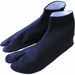 Calcetines Tabi japoneses Fukuske adultos con 4 cierres Kohaze negros 25,5 cm (10 pulgadas) - Imagen 1 de 6