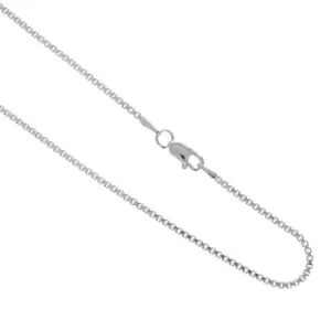 Catena scatola argento sterling italiano massiccio .925 1,5 mm 16" 18" 20" 22" 24" 30" BOX28 - Foto 1 di 1