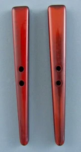 LONG TAPERED RED TOGGLE FOR SEWING AND KNITTING - SET OF 2 - Picture 1 of 2