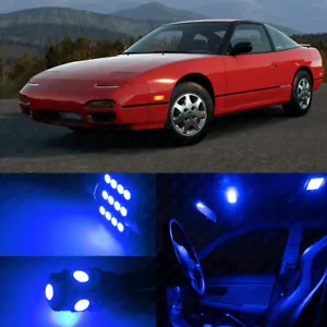 PARA 1989-94 Nissan Silvia 240sx S13 azul xenón interior LED T10 Festoon 158 194 - Imagen 1 de 9
