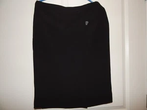 NUEVA CON ETIQUETAS FALDA DE POLIÉSTER PARA MUJER PIERRE CARDIN NEGRA TALLA 46 HECHA ITALIANA TALLA 10 EE. UU. - Imagen 1 de 10