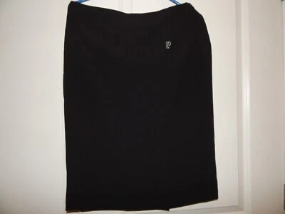 NWT PIERRE CARDIN WOMEN'S BLACK SIZE 46 ITALIAN MADE SIZE 10 USA POLYESTER SKIRT - Image 1 of 4