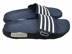Mens Slip On Sport Sandals Slides Rubber Flip Flops Shower Slippers Navy 8 - Picture 1 of 3