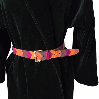 Cinturón bohemio occidental tapiz bohemio colorido vintage Guess de cuero para mujer Foto 1 de 4