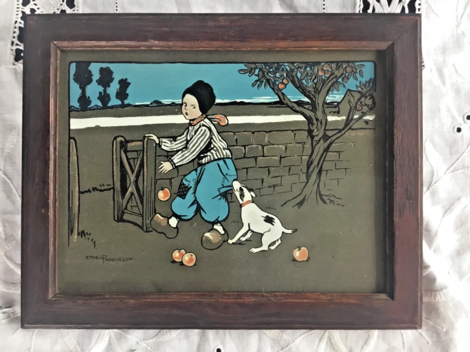 Lithographie encadrée d’Ethel Parkinson, circa 1940. - Photo 1/4