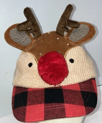 Boné de beisebol Mud Pie criança menino Natal renas iluminar NOVO - Imagem 1 de 4