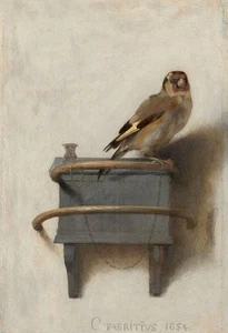 The Goldfinch Vintage 1654 Carel Fabritius Bird Wall Art Poster Print Picture - Picture 1 of 6