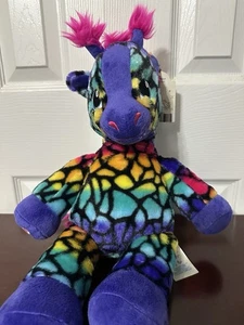BABW Build A Bear Workshop Wild Style Regenbogen Giraffe Plüsch Neu mit Etikett - Bild 1 von 3