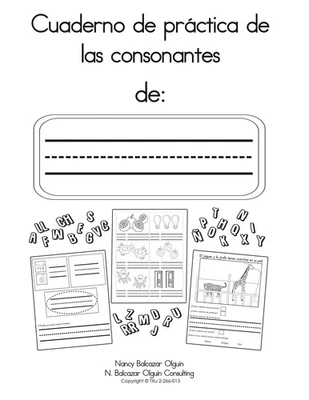 Nancy Olguin Cuaderno de práctica de las consonantes (Paperback) (US IMPORT) - Image 1 of 2