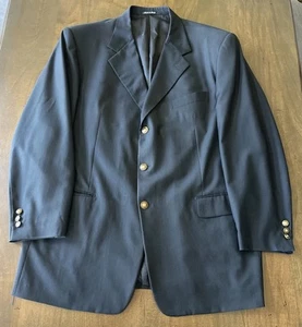 Pal Zileri Gruppo Forall Men's Blazer 100% Wool BLACK US Sz 54L Italy Sz 64L - Picture 1 of 17