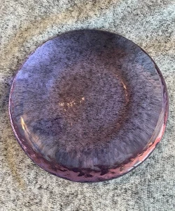 Fire and Light Recycled Glass Lavender Purple Disc Candle Holder/Paperweight - Picture 1 of 8