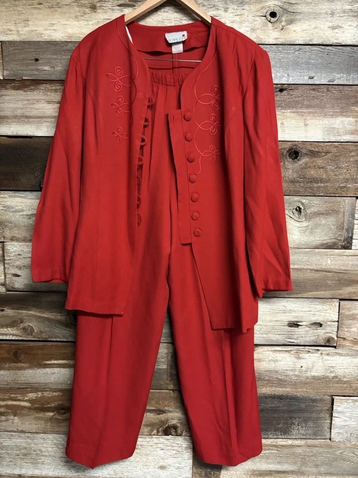 SCARLETT - 2 PIEZAS PANTALONES NEGROS CON CHAQUETA TALLA 12 Foto 1 de 4