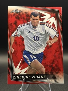 2024 Leaf Zinedine Zidane #9 Red Soccer - Bild 1 von 3