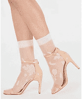 Calcetines de moda tobillera floral estampados INC, rosa/crema Foto 1 de 1