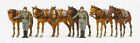 Preiser 16597 HO Scale Unpainted Figures Soldiers Draft Horses