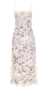 BNWT Zimmermann Acacia Scallop Midi Dress  - Picture 1 of 6