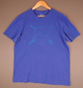 Life is Good Baseball Short Sleeve T Shirt Blue Men's Size Medium 100% Cotton - Picture 1 of 15