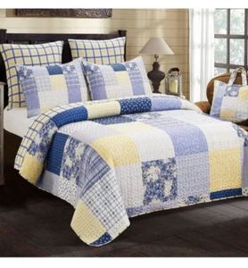 NEW Virah Bella - Full Size Rustic Quilt Set with Matching Tote - King Set - Picture 1 of 9