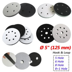 5" Interface Pad 125mm 5/6/7/8/8+1 Hole Hook and Loop Soft Foam Cushion Pad Disc - Picture 1 of 12