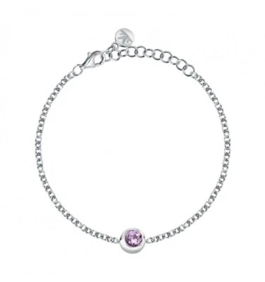 Bracciale MORELLATO TESORI ETERNI SAXN15 Argento 925 rodiato con Ametista Viola - Immagine 1 di 3