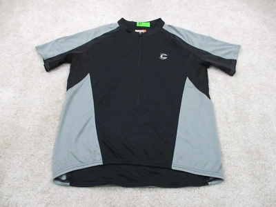 Cannondale Cycling Jersey Men Large L Black Gray Lightweight Biking Shirt Zip * - Image 1 of 4