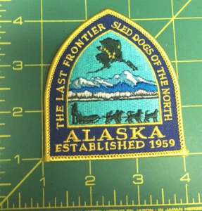 Alaska Iron on Patch - The Last Frontier Sled Dog of the North - dogsled musher - Picture 1 of 2