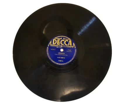 Jack Smith Cecilia / I'm Knee Deep in Daisies Shellac Record 78 RPM 3156 Foto 1 de 4