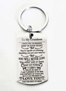 To My Grandson Love You Rest Of Mine Keychain - Picture 1 of 1