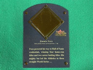2002 Fleer Fall Classics HOF Plaque #10 Jimmie Foxx 1304/1951 Athletics