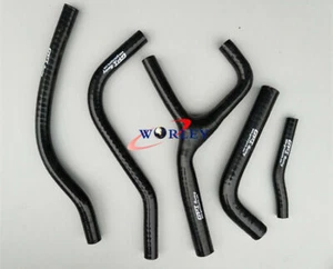 BLACK For HONDA CR250 CR250R CR 250 R 1983 83 silicone radiator hose - Picture 1 of 6