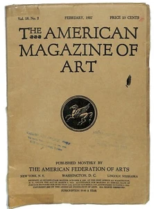 Vintage 1927 American Magazine of Art Vol. XVIII No.2 - 115pp. GC - Picture 1 of 9