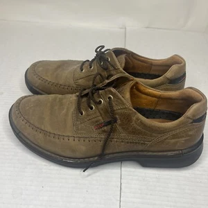 Ecco Mens Brown Leather Light Shock Point Lace Up Casual Shoes EU 44 /US 10-10.5 - Picture 1 of 19