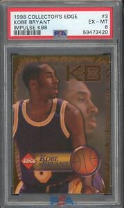 1998-99 Collector's Edge Impulse KB8 - #3 Kobe Bryant HOF - Lakers - PSA 6 Grade