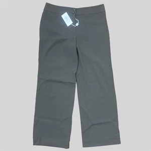 Armani Womens Virgin Wool Pants Sz 10 High-Rise Wide-Leg Brown Designer Trousers - Picture 1 of 12